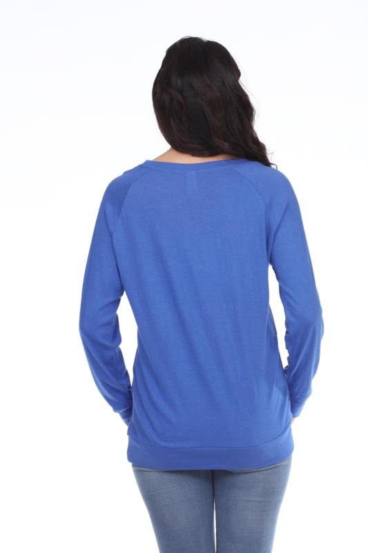 7904 Bamboo Rayon Blend Ladies Long Sleeve Pullover