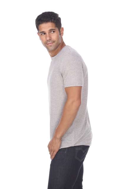 3700 Men's Poly Linen Blended Crewneck Tee