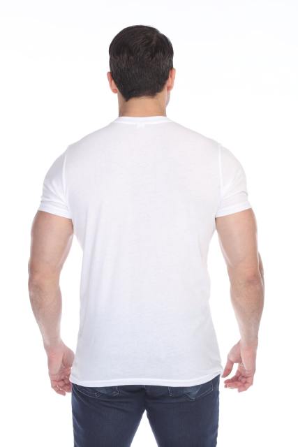 3600 Men's Short Sleeve CVC Blended Crew Neck Tee