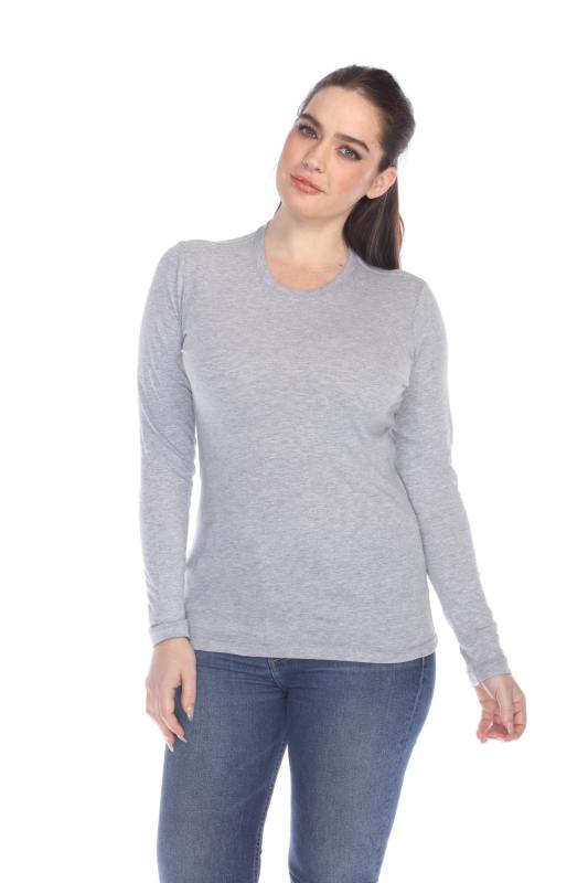 1100 Junior's Long Sleeve Crew Neck Tee