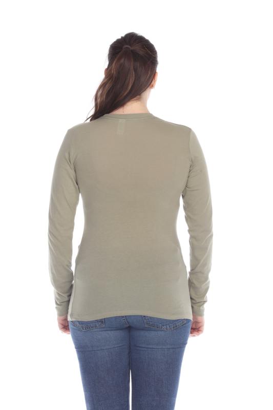 1100 Junior's Long Sleeve Crew Neck Tee