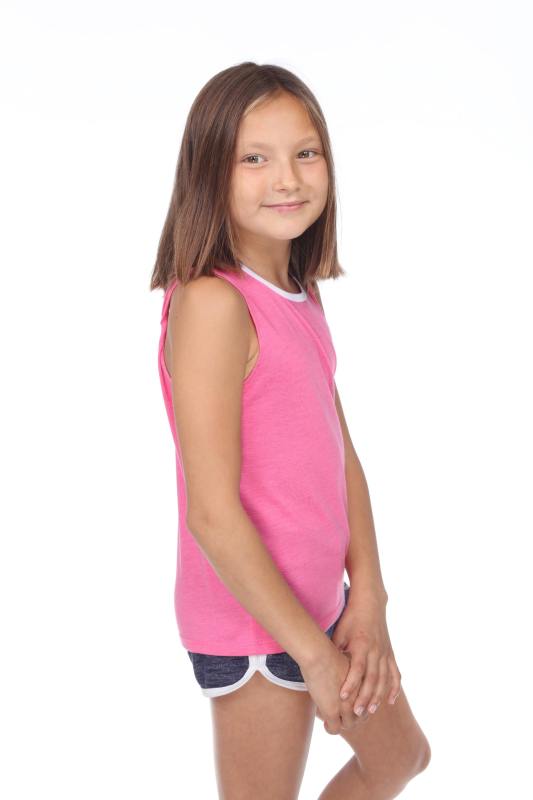 9210 Girls Twist Strap Open Back Tank