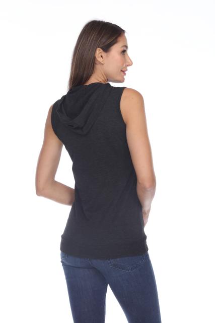 3208 Junior's Tri-Blend Sleeveless Hoodie