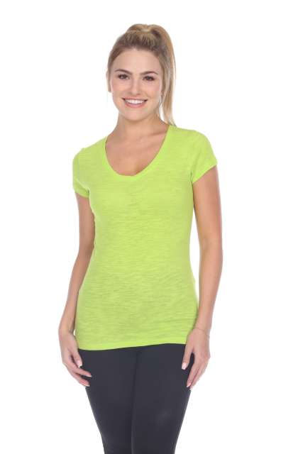 6053 Juniors Cap Sleeve Cotton Slub Tee