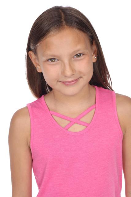 9211 Girls Cross Strap Front Tank