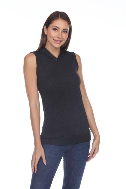 3208 Junior's Tri-Blend Sleeveless Hoodie