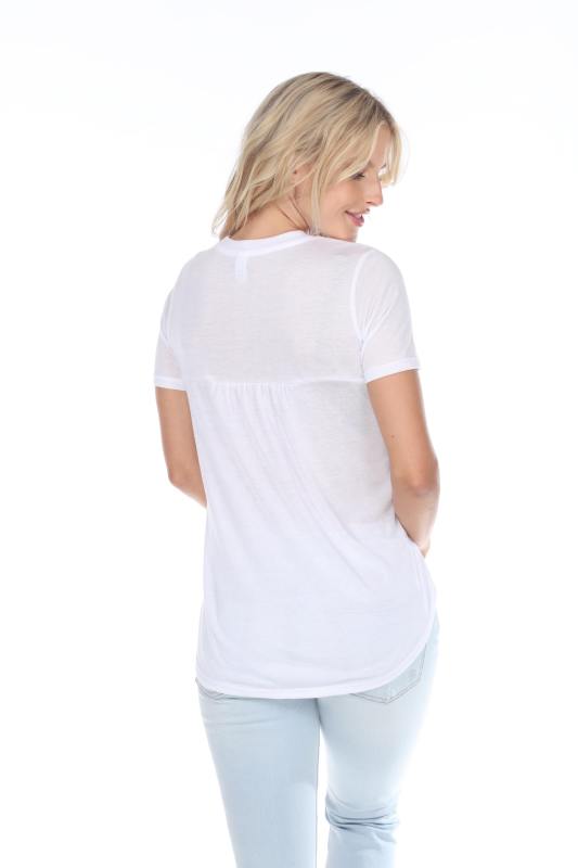 3305 Junior's Shirred Tee
