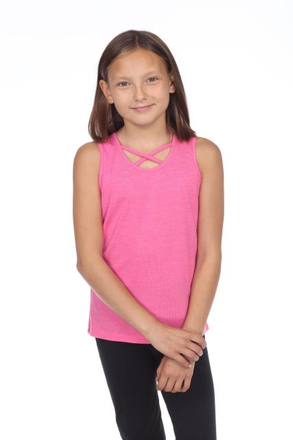 9211 Girls Cross Strap Front Tank