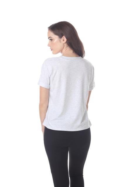 3216 Junior's Rolled Cuff Short Sleeve Boxy Tee