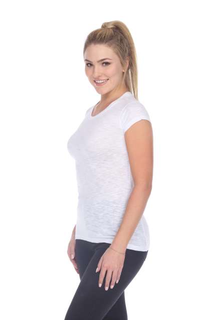 6050 Juniors Cap Sleeve Cotton Slub Tee