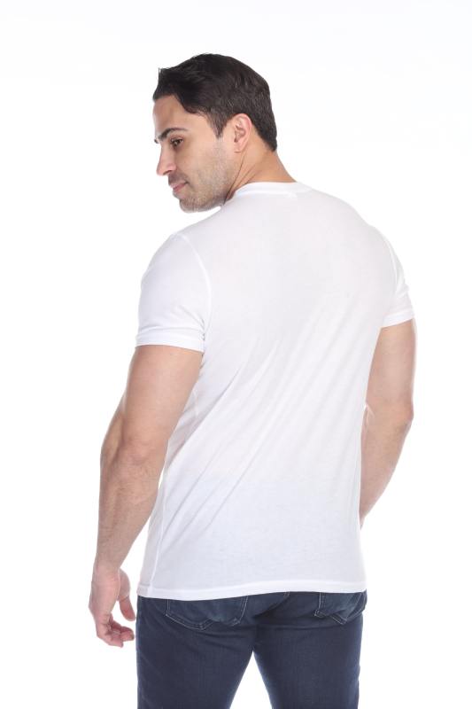 3600 Men's Short Sleeve CVC Blended Crew Neck Tee