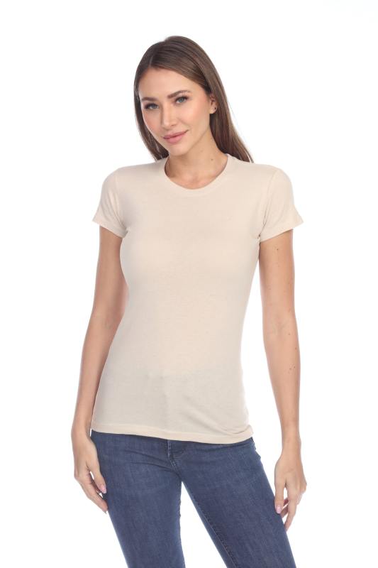 1000 Junior's Luxury Cap Sleeve Crew Neck Tee