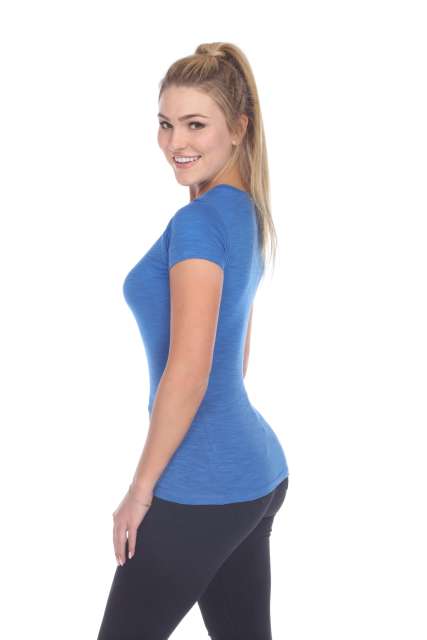6053 Juniors Cap Sleeve Cotton Slub Tee