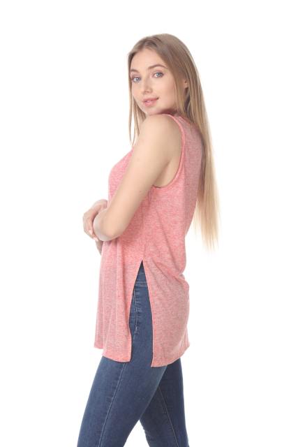 2011 Junior's Poly Linen Blend Vented Muscle Tank