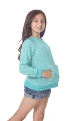 8902G Girls French Terry Llong Sleeve Zip Hoodie