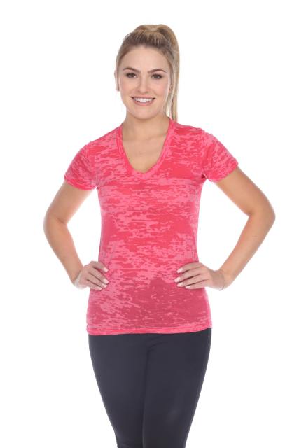 3503 Junior's Burnout V Neck Tee
