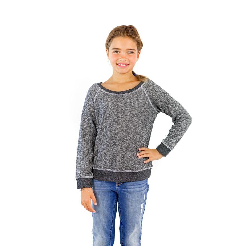 8904G Girls French Terry Long Sleeve Pullover