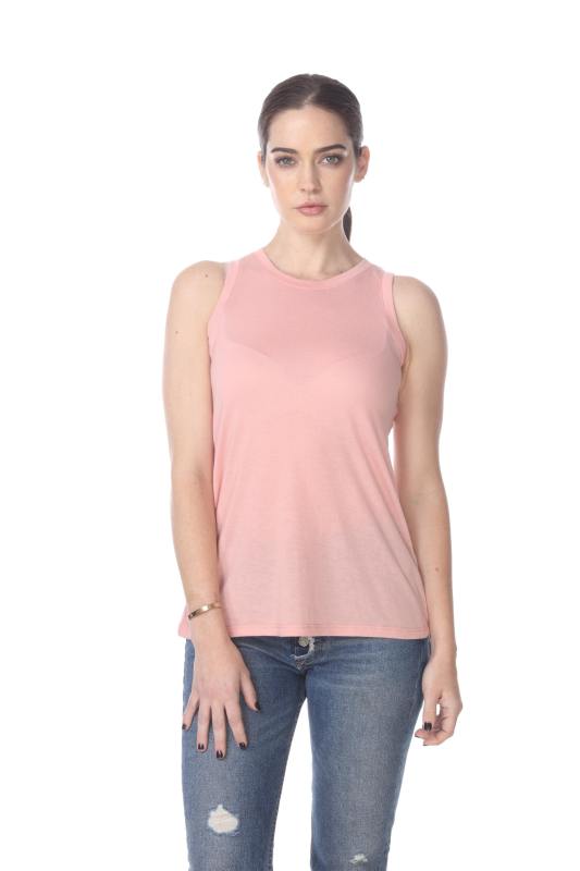 3311 Junior's Poly VIscose Tank Top with Slit Back