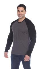 3701 Men's Long Sleeve CVC Blended Crew Neck Raglan