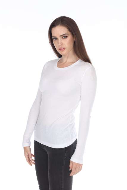 6100 Junior's Long Sleeve Thermal Crew Neck Tee