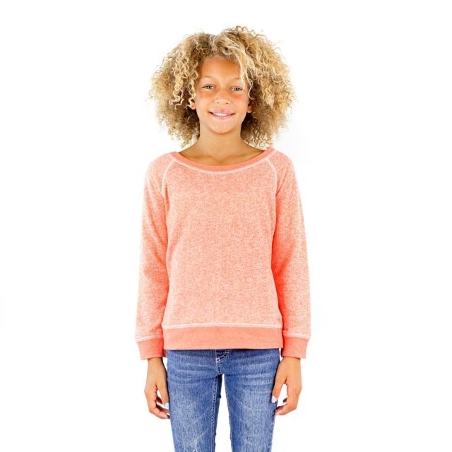 8904G Girls French Terry Long Sleeve Pullover