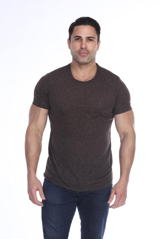 3700 Men's Poly Linen Blended Crewneck Tee