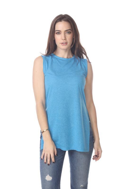 2011 Junior's Poly Linen Blend Vented Muscle Tank