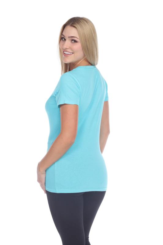 1003 Junior's Cap Sleeve Deep V Neck Tee