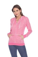 8902 Juniors French Terry Long Sleeve Zip Hoodie
