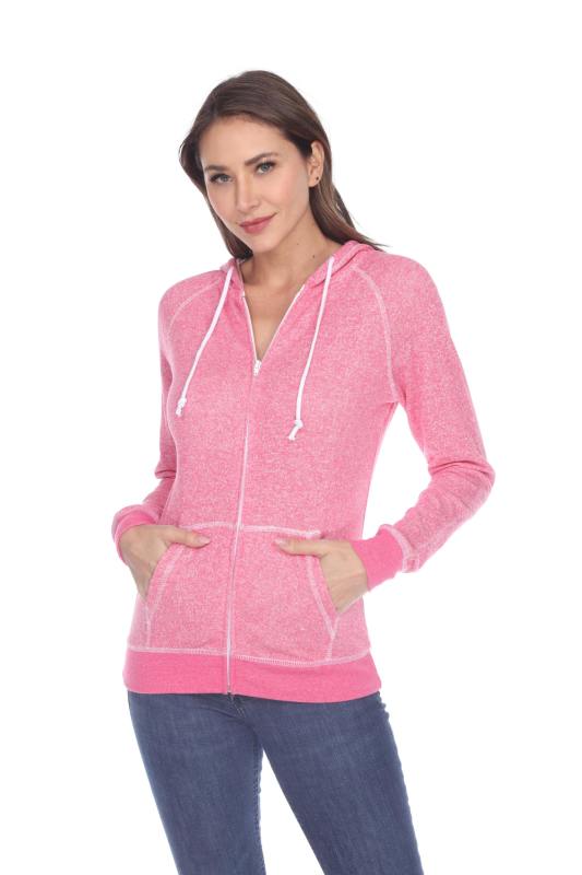 8902 Juniors French Terry Long Sleeve Zip Hoodie