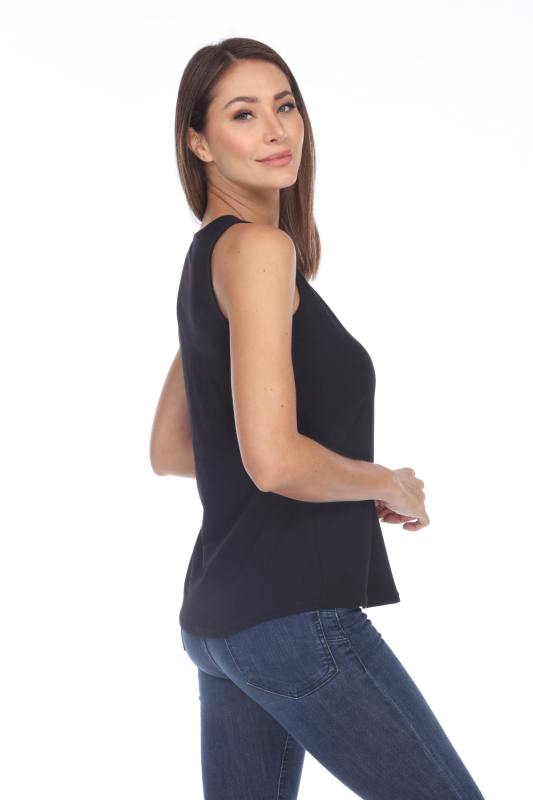 2007 Juniors Scoop Neck Curve Hem Tank
