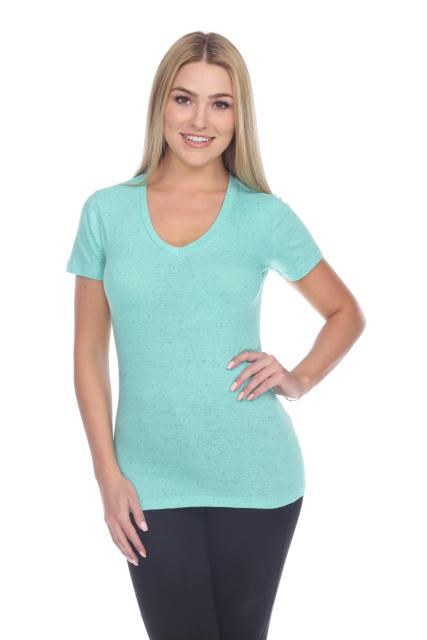 1203 Junior's Cotton Nub Short Sleeve Regular V-Neck Tee