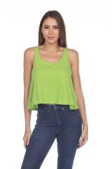 1206 Junior's Cotton Nub Crop Tank