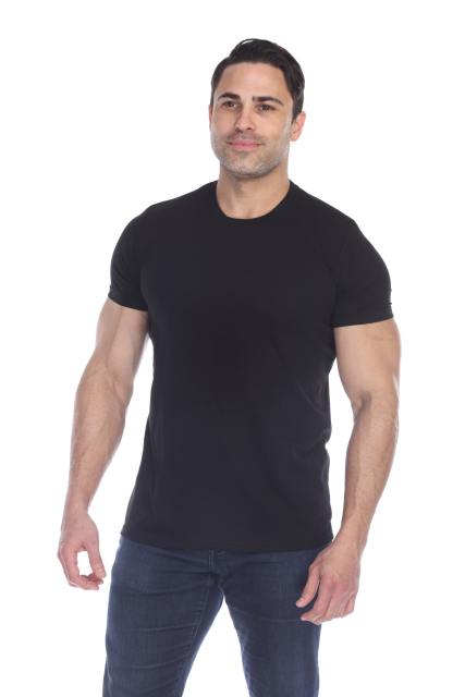 3600 Men's Short Sleeve CVC Blended Crew Neck Tee