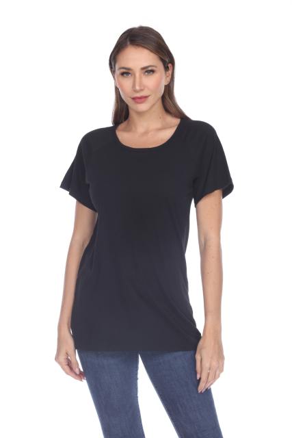 3002 Junior's Scoop Neck Short Sleeve Boxy Straight Tee