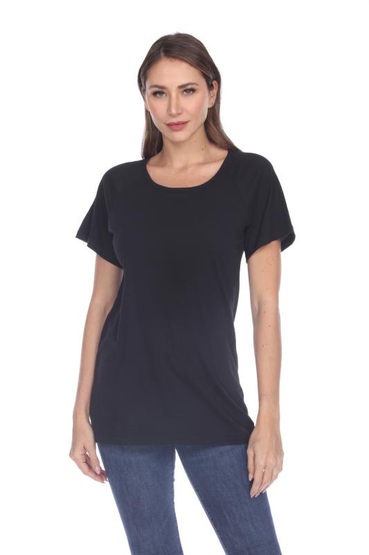 3002 Junior's Scoop Neck Short Sleeve Boxy Straight Tee