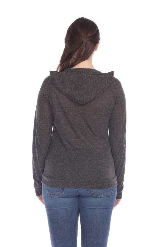 6153 Juniors Poly Linen Zip Hoodie