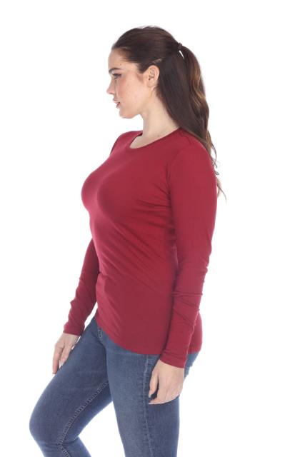 1100 Junior's Long Sleeve Crew Neck Tee