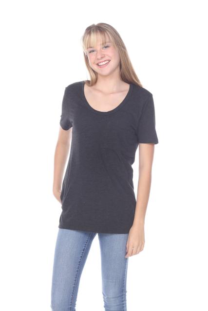 3207 Junior's Tri-blend Essential Hi-Lo Pocket Tee