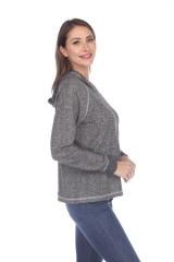 8906 Junior's French Terry Boxy Hoodie Pullover