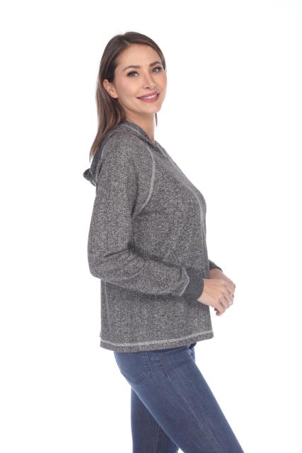 8906 Junior's French Terry Boxy Hoodie Pullover