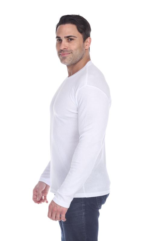 6600 Men's Long Sleeve Waffle Thermal Crew Neck Tee