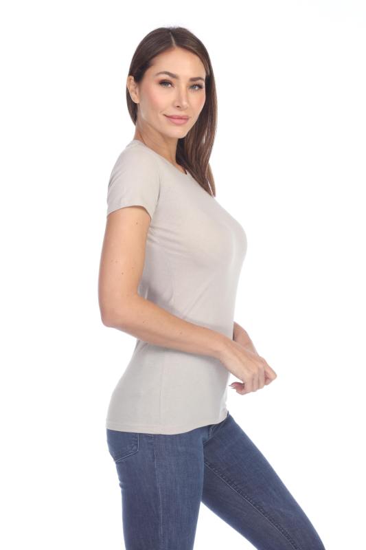 1000 Junior's Luxury Cap Sleeve Crew Neck Tee