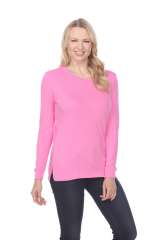 7110 Ladies Long Sleeve Crew Neck Tee with Side Vents