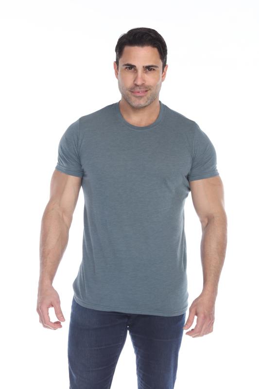 3600 Men's Short Sleeve CVC Blended Crew Neck Tee