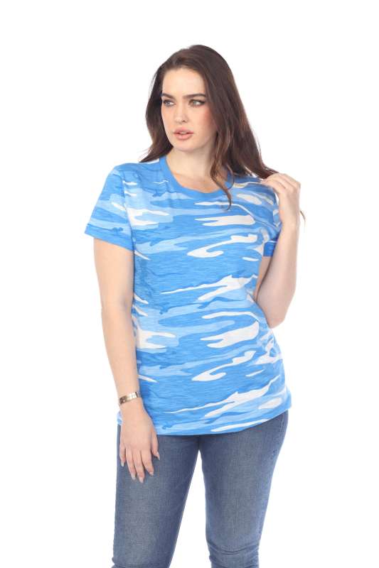 4002C Junior Camo Print Essentials Loose Body Tee