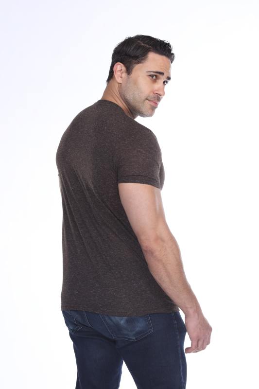 3700 Men's Poly Linen Blended Crewneck Tee