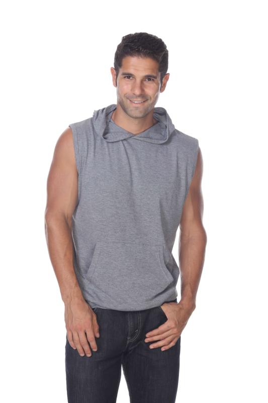3758 Men's Tri Blend Sleeveless Hoodie