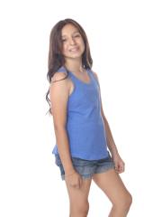 9016 Girls Curved Hem Tank Top