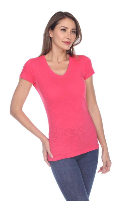 6053 Juniors Cap Sleeve Cotton Slub Tee